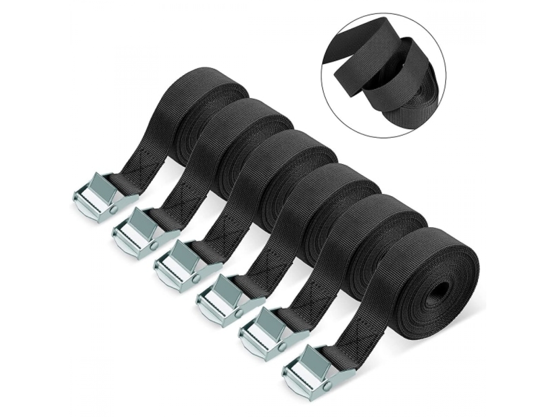 Conjunto De 6 Cintas Amarração Reforçadas 3 M