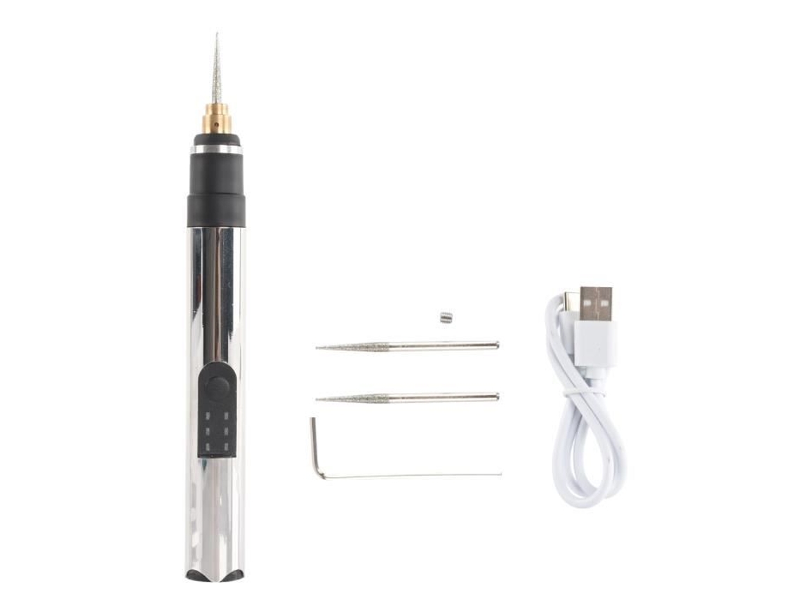 Caneta gravadora elétrica 25w, mini máquina de gravação, furadeira de 3 velocidades, ferramentas rotativas Dremel S/MARCA