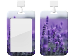 Porta Crachá Com Cordão, Suporte De Plástico Impermeável, Cor Roxa Lavanda, Retrátil, Protetor De Crachá Vertical,