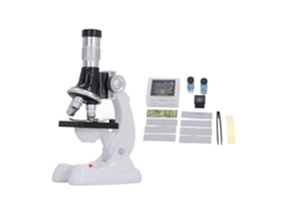 Kit De Microscópio Para Crianças Com 100x 600x 1200x Aumento Lentes Objetivo Brinquedo Educativo Científico
