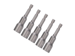 5 Peças De Broca De Parafuso Magnética De Aço Cromo Vanádio Forte 65mmx1/4x9.0