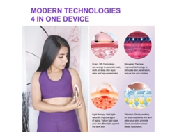 Máquina Elétrica De Alta Frequência Sem Fios Para Massajador Facial Profissional Para Rosto Rosa Bestvite