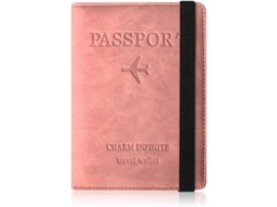 Porta-passaporte, Capa Protetora Em Couro Sintético Com Bloqueio Rfid