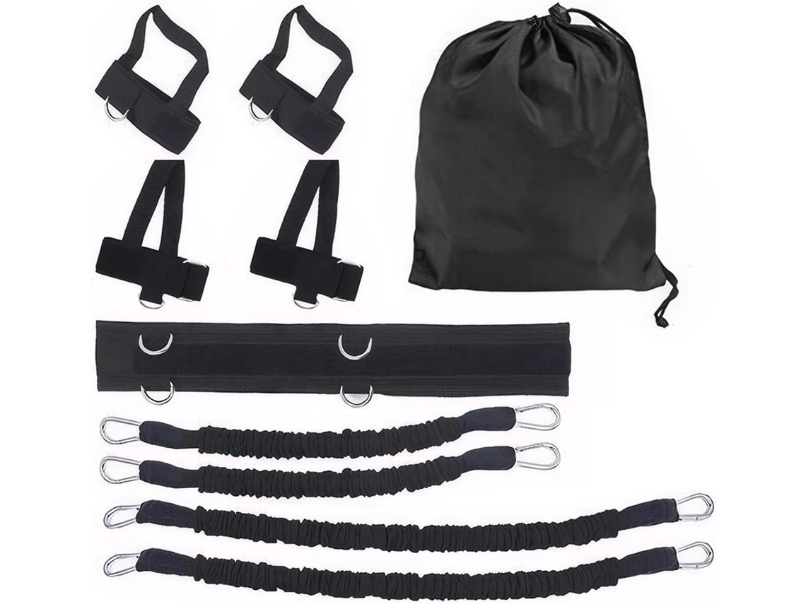 Conjunto De 10 Faixas Resistência Para Boxe, Com Alça Ajustável Cintura, Inclui Bolsa Armazenamento