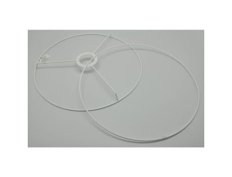 Conjunto De Abajur Mégacréa Ø35 Cm Metal Branco 2 Círculos Incluídos