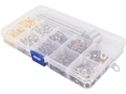 Kit de metal Ilhós 4,5 mm com 480 peças para acessórios de moda.