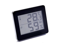 Medidor Eletrônico Digital De Temperatura E Umidade Com Display Preto