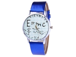 Relógio de pulso unissex casual e criativo Zhoulianfa T439-yx com pulseira de PU, azul.