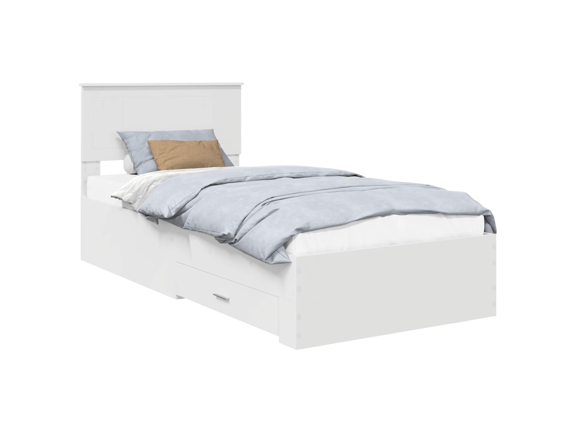 Estrutura da Cama Branca em Madeira Processada MAISON EXCLUSIVE 90x190 cm