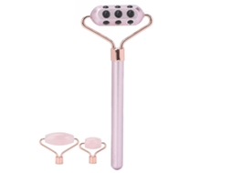 Massageador Facial Portátil 3 em 1 com Rolos de Pedra Germânio 2024 para Lifting e Firmeza da Pele GOKOCO