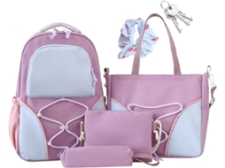 Conjunto de mochila escolar VAYOTOY de 4 peças com grande capacidade e estojo para lápis