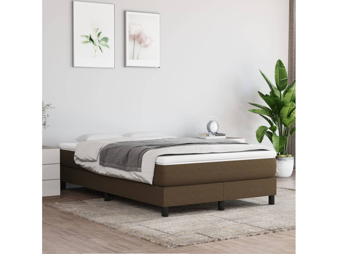 Vidaxl Colchão De Molas Ensacadas Firmeza Média 120x200x20 Cm Tecido Castanho-escuro