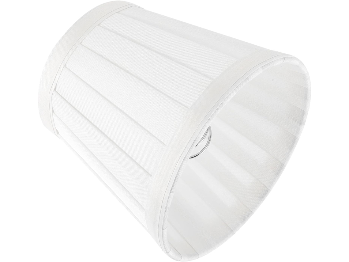 Lustre de Tecido Branco em Formato de Barril, Ideal para Abajures de Cabeceira e Arandelas, com Proteção para a Lâmpada. SFUSHOS