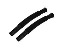 2pcs Tubo de Esgoto Flexível Pvc para Bacia Cozinha Banheiro Preto
