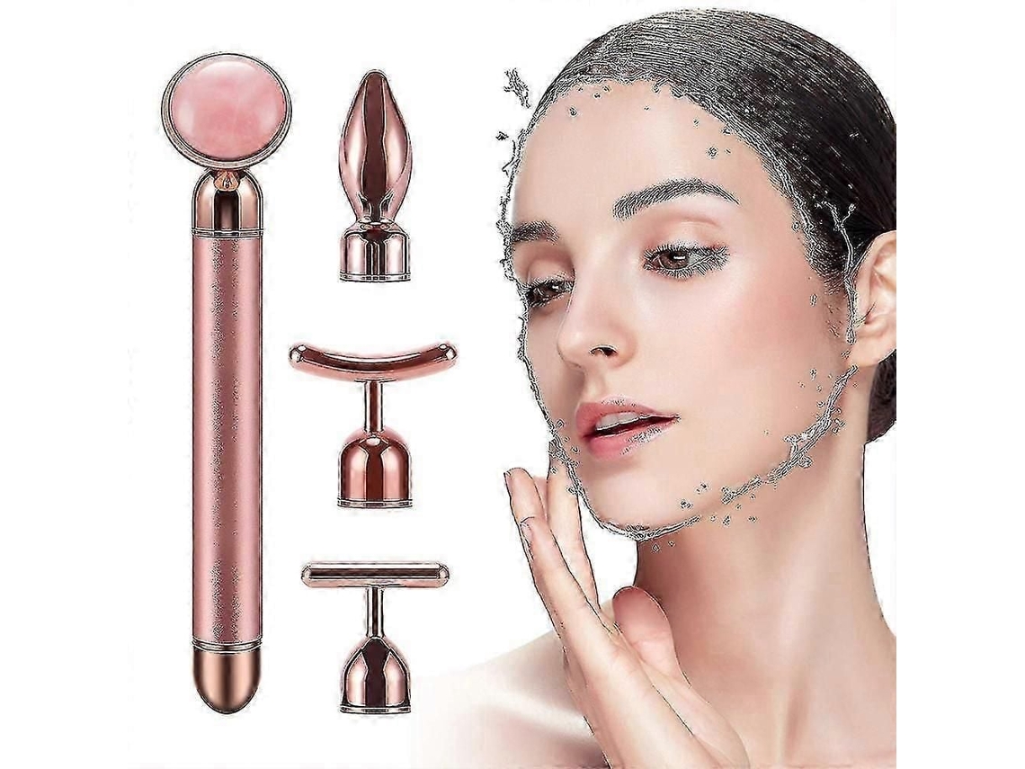 Massageador Facial 4 em 1: de Rolos para o Rosto, Braços, Olhos e Nariz. Ferramentas Beleza Cuidad os com a Pele. GOKOCO