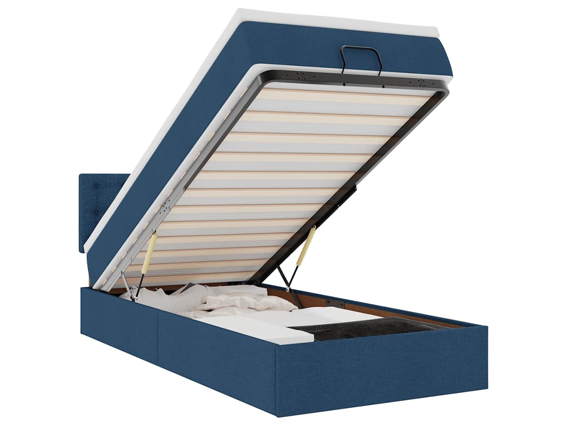 Ottoman Bed, Ottoman Beds Vidaxl Azul Tecido (100 X 200 Cm)