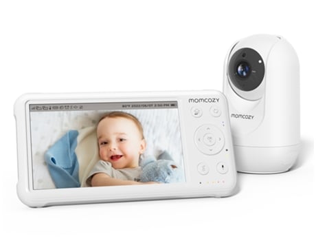 Babyphone Momcozy Bm04 De 5 Polegadas Com Wi Fi, Câmara E Áudio, Zoom 4x, Visão Noturna Nítida, Comunicação Bidirecional, Fotografia E Vídeo