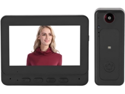 Câmera de Vídeo Cryfokt Non-Fio, Câmera Grande Angular 8mp com Tela 170° E Tela 4, 3 Polegadas, Interfone Bidirecional