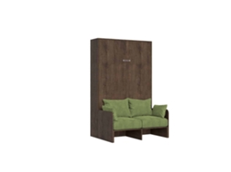Cama Queen-size Dobrável Kentaro De 120 Cm Com Sofá De Nogueira, Verde