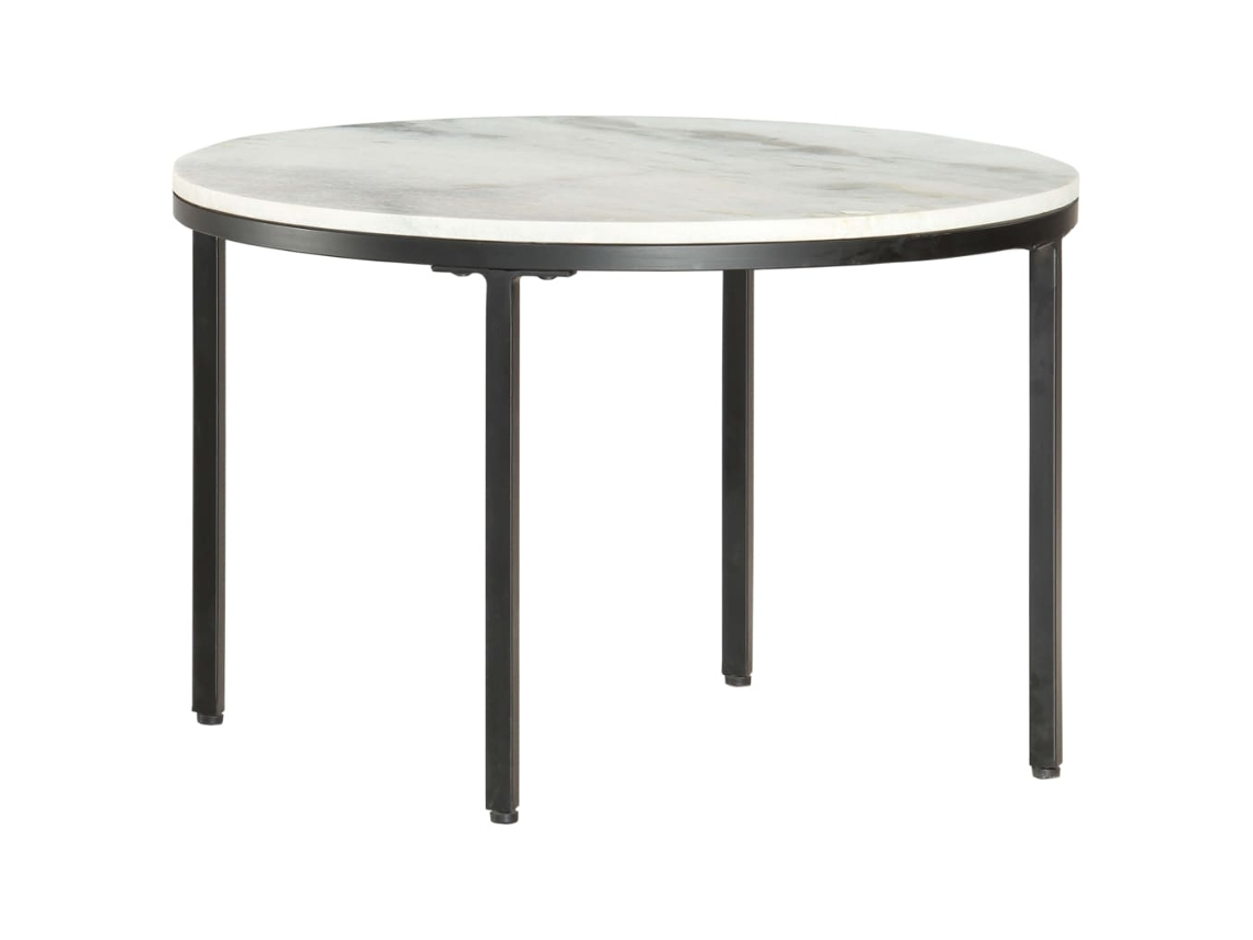Coffee Table, Coffee Tables Vidaxl Branco Mármore (ø 65 Cm)