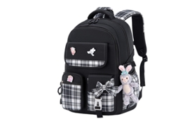 Laxiscreed Mochila Escolar Para Meninas Com Laço, Resistente E Com Múltiplos Compartimentos