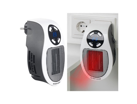Aquecedor com ventilador para tomada de parede com termostato, temporizador e tela LED SICHLER HAUSHALTSGERATE