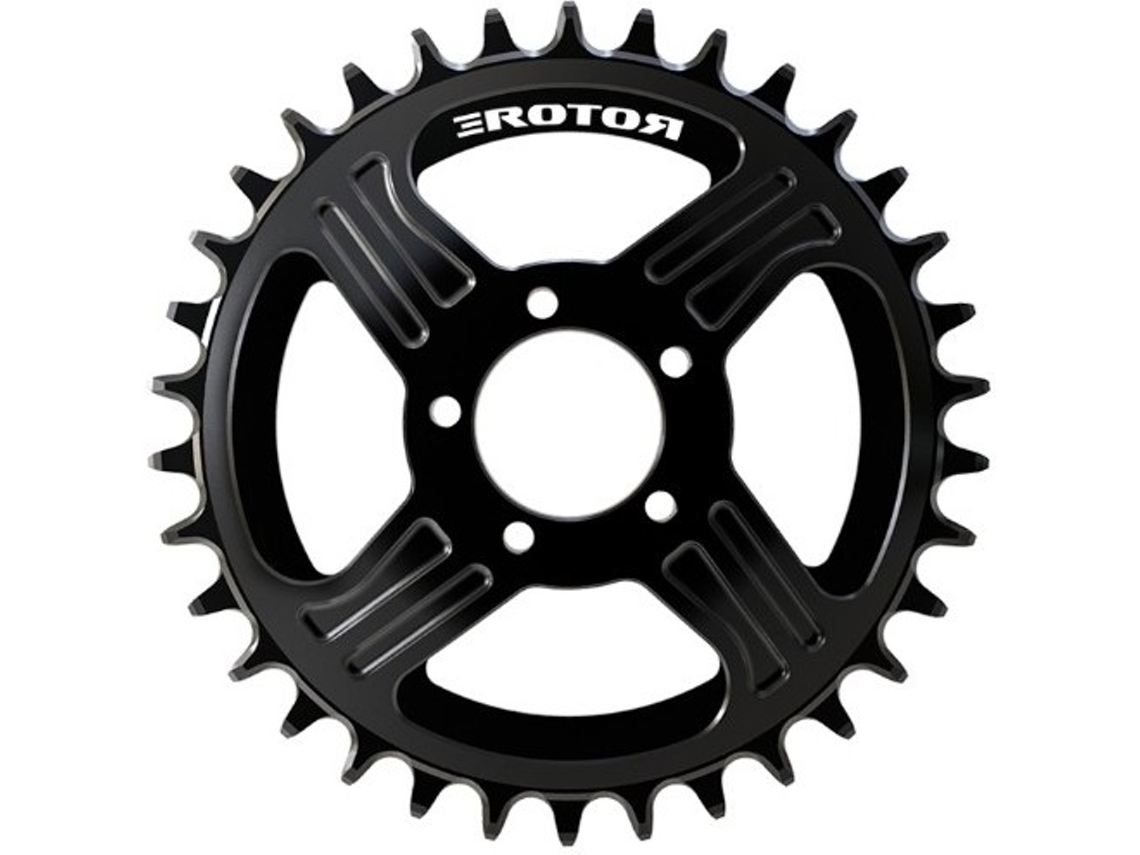 Prato ROTOR Round Dm Polini E-Mtb Ring R32T Black (Aluminio)