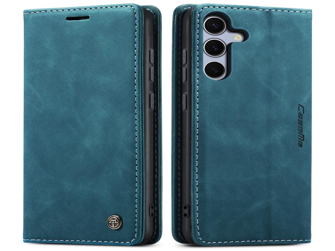 Capa Flip Samsung Galaxy A16 5g Compatibilidade Suporte Magnético Pu Tpu Azul