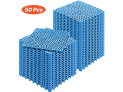 Ladrilhos De Encaixe Para Pavimento 50 Unidades Ladrilhos De Cobertura 30x30x1,5 Cm, Azul Vevor