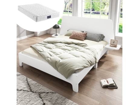 Estrado Armazenamento Fácil Sem Pangshiyaun Madeira Maciça Branco (105.5x224x205cm)