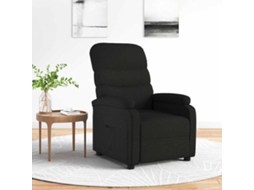 Vidaxl Poltrona Reclinável Tecido Preto
