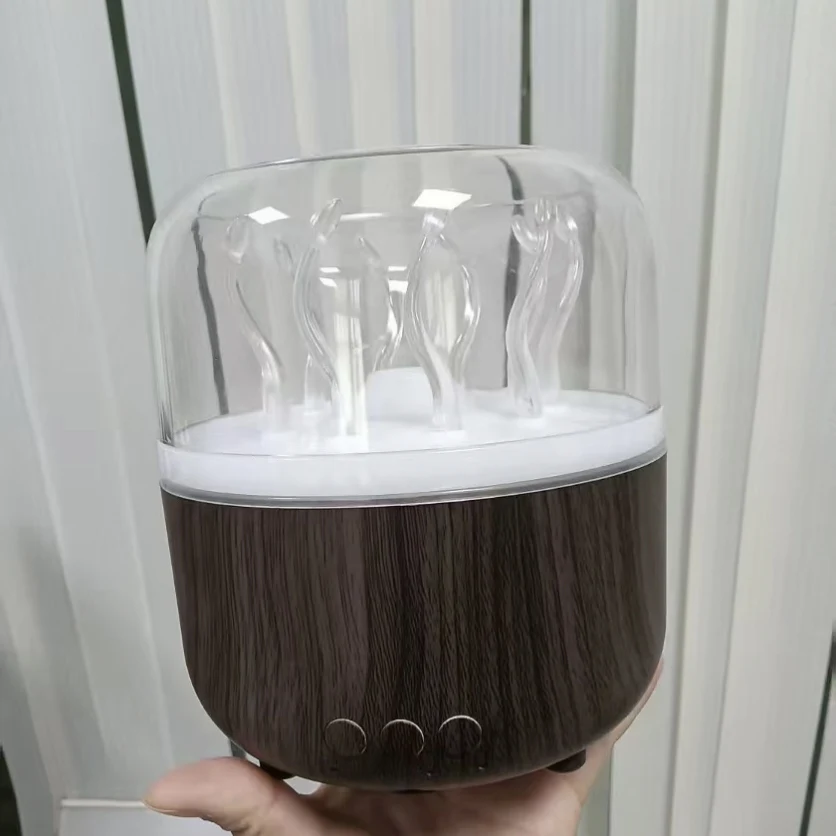 (floresta Profunda) Difusor De Aromas Em Forma De Água-viva Com Spray De Anel De Fumaça Dinâmico E Luz Noturna Colorida