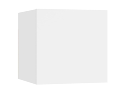 Bedside Cabinet, Bedside Cabinets Vidaxl Branco Madeira Processada (n/a)
