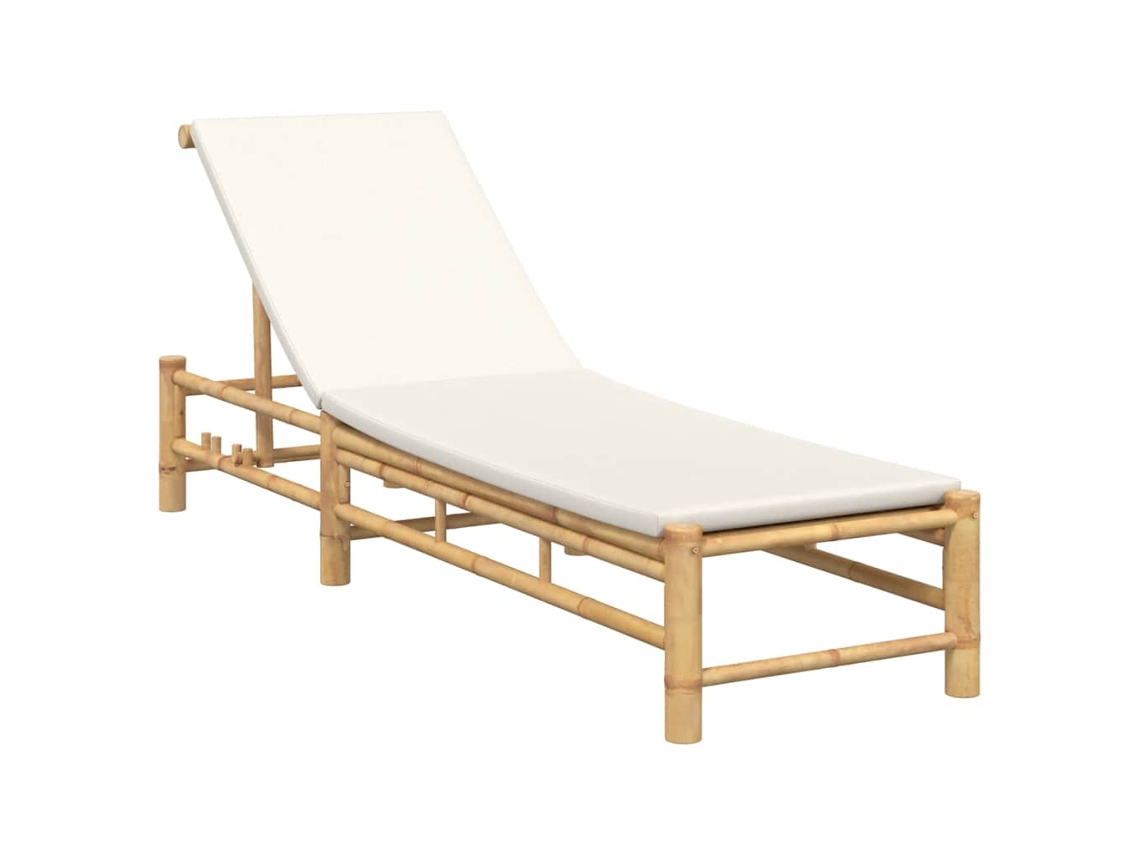 Espreguiçadeira C/ Almofadões 55x199x30 Cm Bambu MAISON EXCLUSIVE
