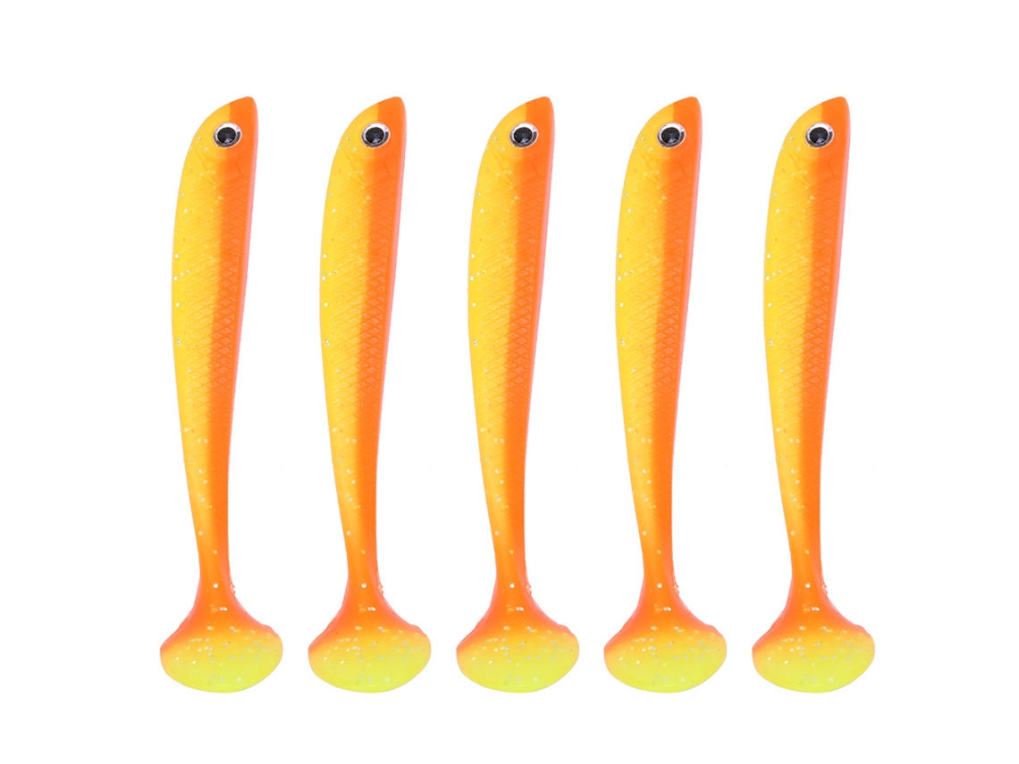 Lure Soft Bait (for Sea Fishing, Two-color Handmade Bait) Changdiao T-tail Fish Soft Lure 5-pack 110mm/6g