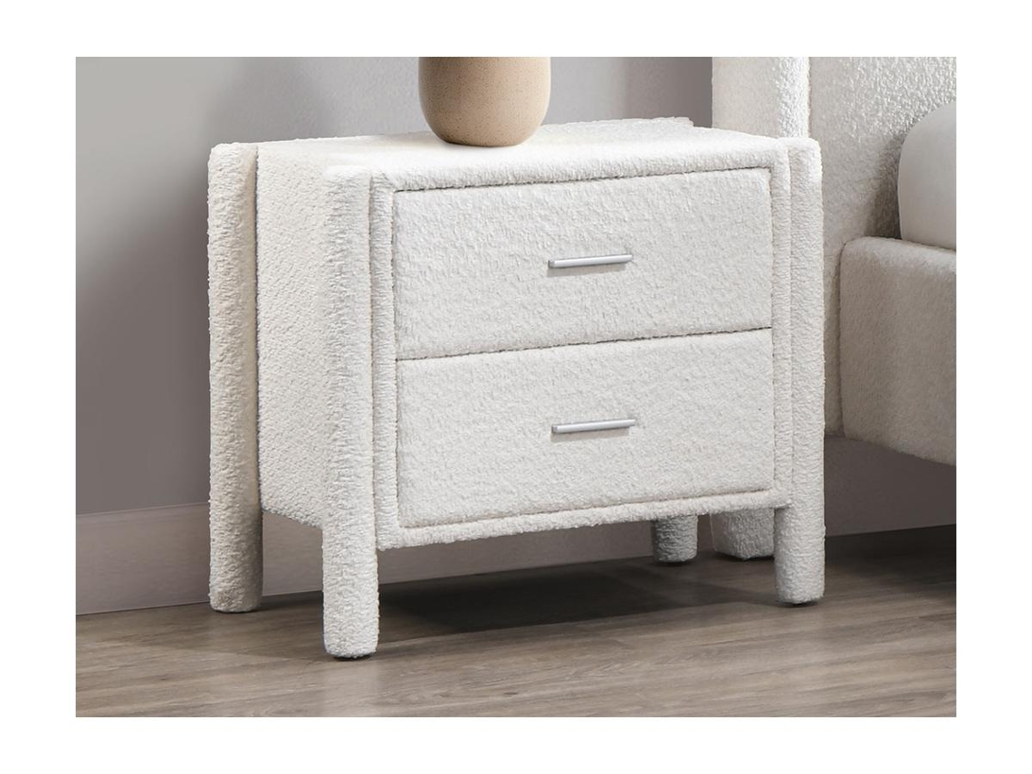 Mesa de Cabeceira Conomo VENTE-UNIQUE.PT Branco (56x61x42)