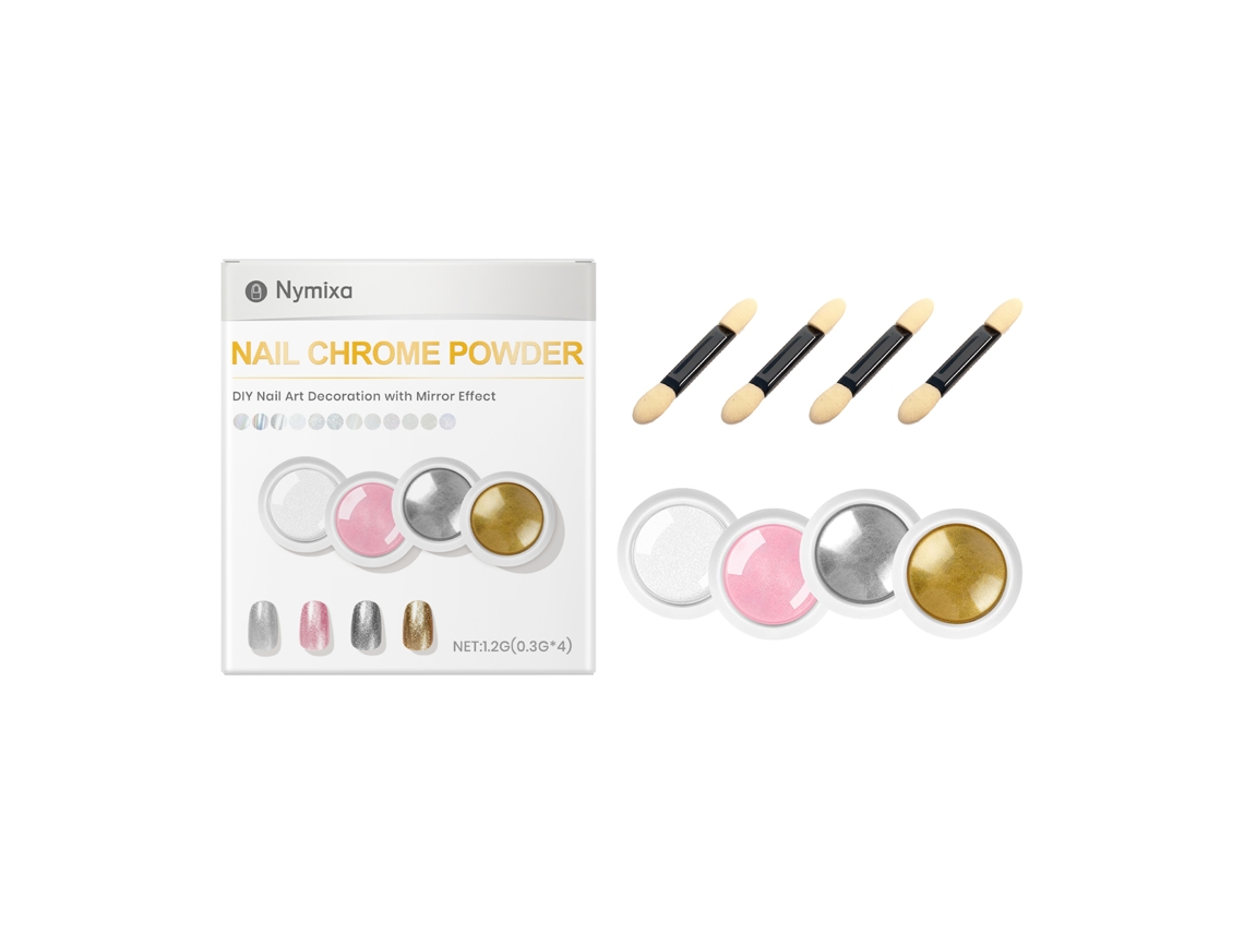 Kit de Unhas com Espelhos Mágicos e Glitter