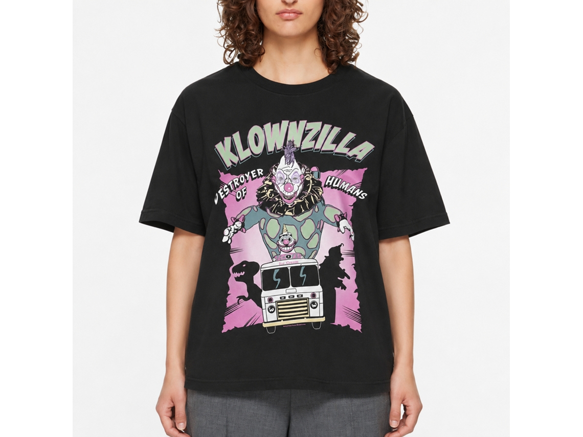 Rockinstone Killer Klowns Klownzilla Black Adult T-shirt Size:s