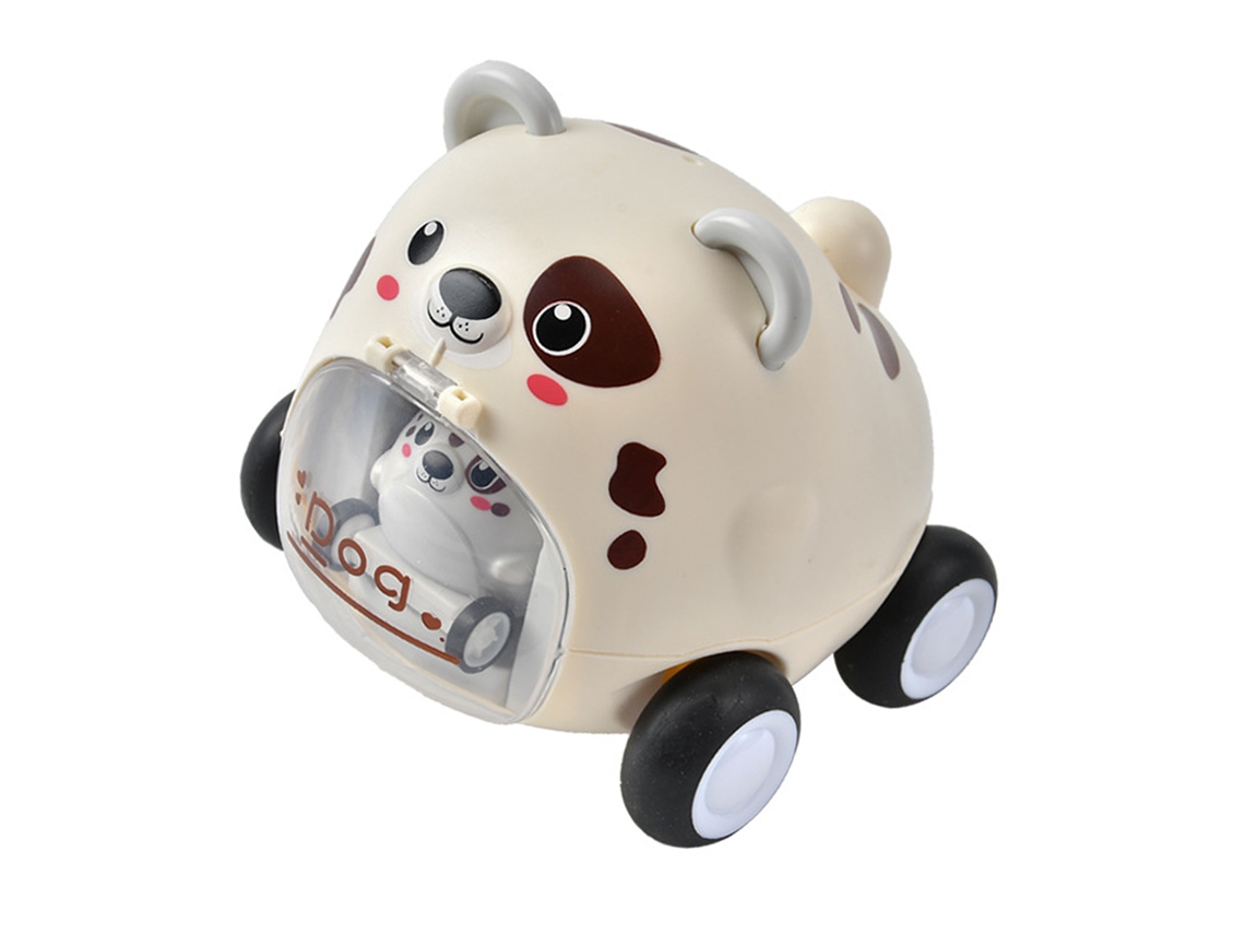 Mali brinquedos de Carro de Ejeção Inercial com Animal de Desenho Animado para Crianças Presente Cachorro