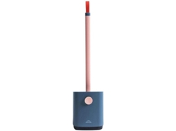 Cepillo De Inodoro De Silicona Montado Na Parede Para Limpeza Profunda Duradouro Azul Pp Abs