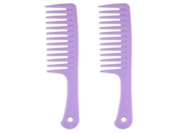 Pente De Dentes Largos Para Cabelos Cacheados, Pente De Investigação Para Cabelos Molhados, Roxo Brilvibera