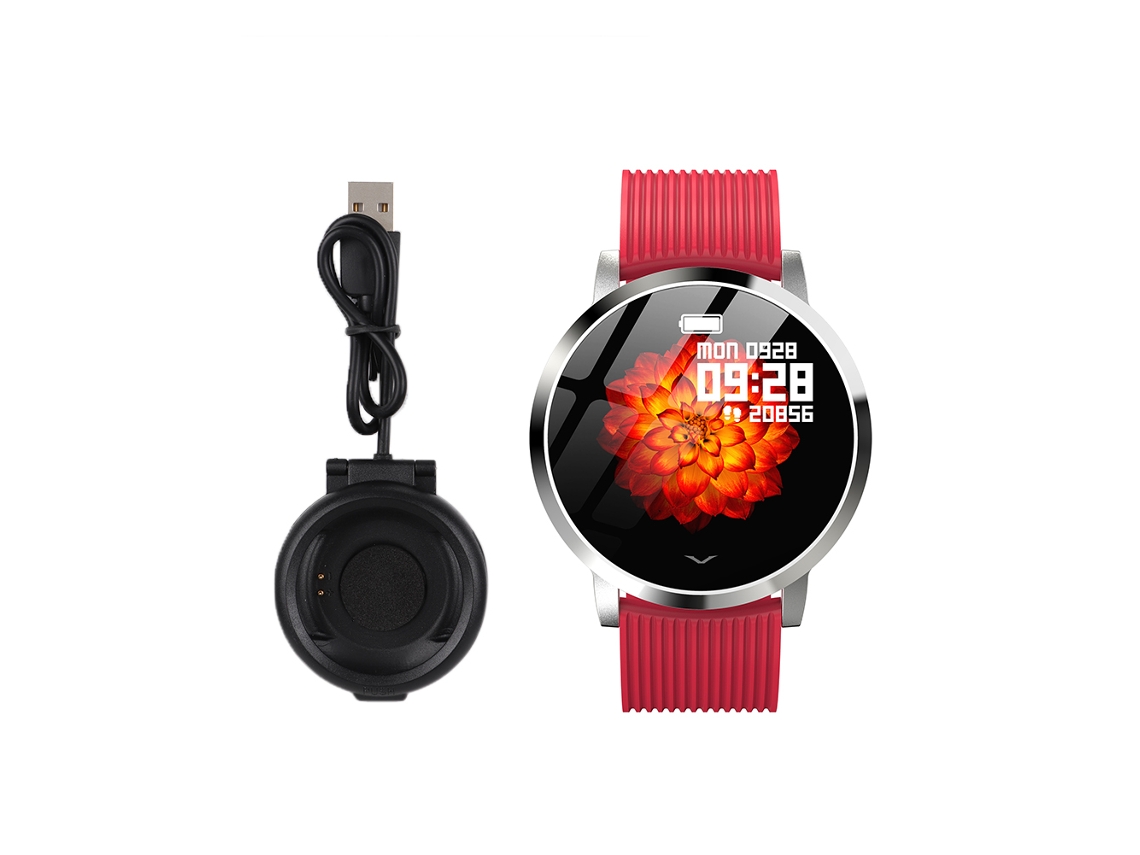 Pulseira inteligente YX 9 com monitor de frequência cardíaca, pressão arterial, tela colorida, à prova d'água, EOOCOO