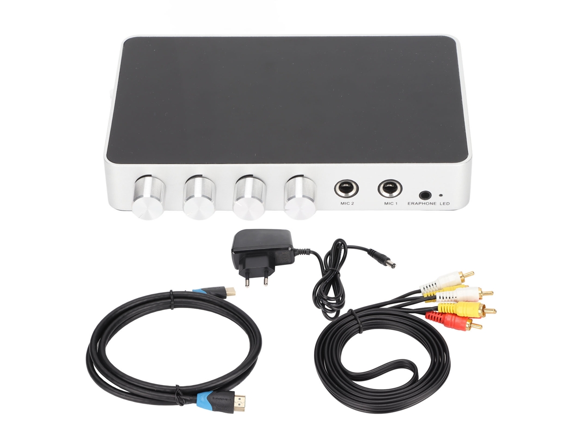Mixer de interface multimídia HDMI 4K 1080p, DC 12V ajustável, com amplificador de microfone para Android TV boxes CHABERLU