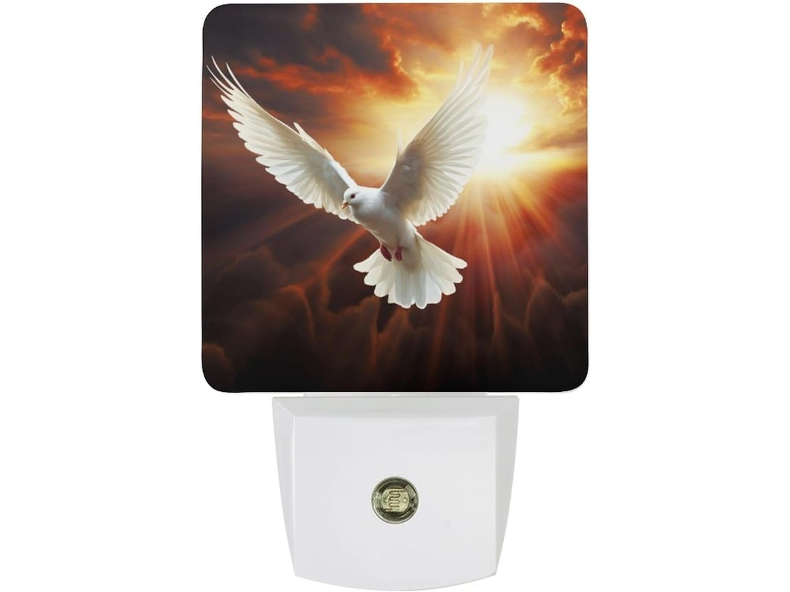 Aplique Dove Design Com Sensor Crepuscular, Luz Led Branca Quente, Lâmpada Econômica Quarto, Banheiro