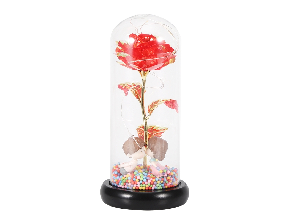 Lâmpada Led Rosa Romântica Decorativa Presente para Festas