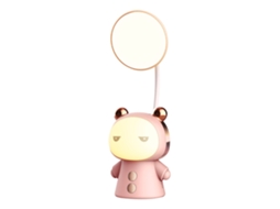 Rebe-lâmpada De Escritório Led Infantil Com Proteção Ocular Criativa Usb Recarregável Luz De Noite Rosa Para Crianças