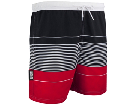 Calção de Banho Masculino GUGGEN MOUNTAIN Style Zmb 880 Listrado (Vermelho - S)