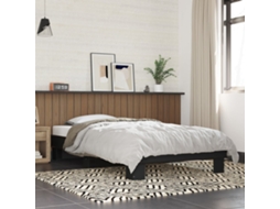 Estrutura De Cama 100x200 Cm Derivados De Madeira/metal Preto