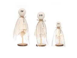 Suporte De Madeira Fantasma Para Decoração De Ambiente Casa