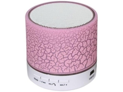 Mini Alto Falante Portátil Sem Fio Bluetooth, Alto Falante Subwoofer Estéreo Recarregável Com Luz Led Yizhood (rosa)